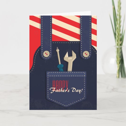 Overalls Roter T - Shirt Einladung (Vorderseite)