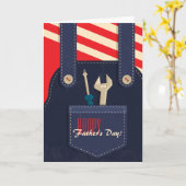 Overalls Roter T - Shirt Einladung (Gelbe Blume)