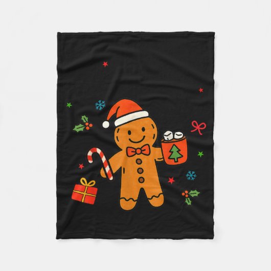 Overbaked &amp; Over It Christmas Cookies Gingerbr Fleecedecke (Vorderseite)