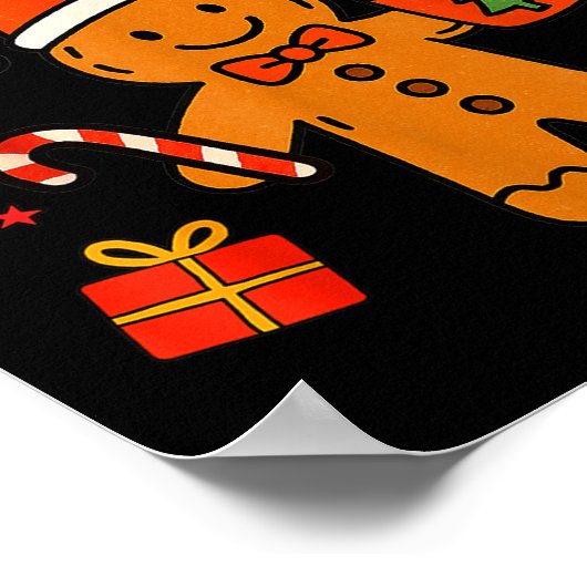 Overbaked &amp; Over It Christmas Cookies Gingerbr Poster (Ecke)