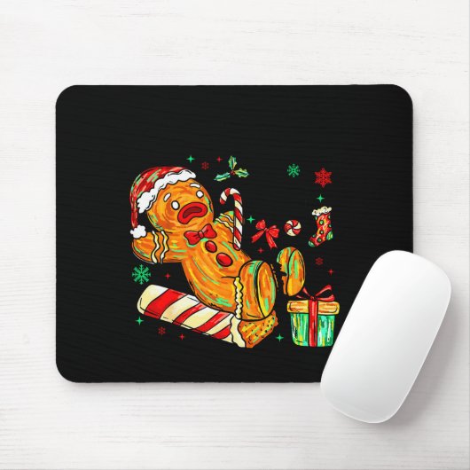 Overbaked And Over It Gingerbread Christmas Baking Mousepad (Mit Mouse)