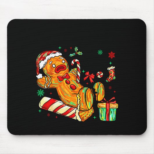 Overbaked And Over It Gingerbread Christmas Baking Mousepad (Vorne)