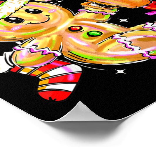 Overbaked And Over It Xmas Cookies Baking Gingerbr Poster (Ecke)