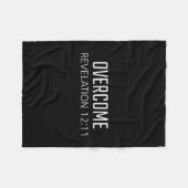 Overcome - Revelation 12_11 Bible Religious Verse  Fleecedecke (Vorderseite (Horizontal))