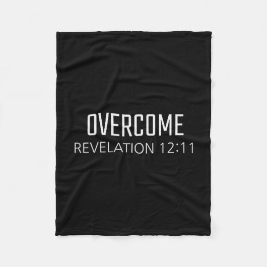 Overcome - Revelation 12_11 Bible Religious Verse  Fleecedecke (Vorderseite)