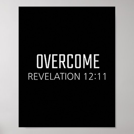 Overcome - Revelation 12_11 Bible Religious Verse  Poster (Vorne)
