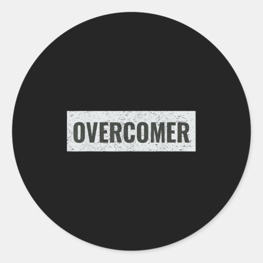 Overcomer Emwering Insrational Motivational Christ Runder Aufkleber (Vorderseite)