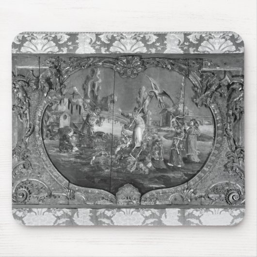 Overdoor Platte mit chinesischem Thema, c.1730 Mousepad (Vorne)