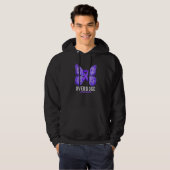 Overdose Awareness Month Butterfly Purple Ribbon P Hoodie (Vorne ganz)