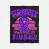 Overdose Awareness Purple Ribbon Drug Addiction 31 Fleecedecke (Vorderseite)