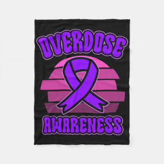 Overdose Awareness Purple Ribbon Drug Addiction 31 Fleecedecke