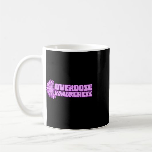 Overdose Awareness Purple Ribbon Drug Addiction 32 Kaffeetasse (Links)