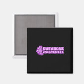 Overdose Awareness Purple Ribbon Drug Addiction 32 Magnet (Vorderseite/Rückseite)