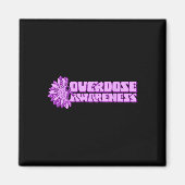 Overdose Awareness Purple Ribbon Drug Addiction 32 Magnet (Vorne)