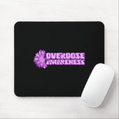 Overdose Awareness Purple Ribbon Drug Addiction 32 Mousepad (Mit Mouse)
