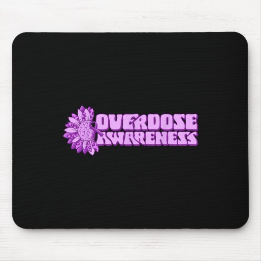 Overdose Awareness Purple Ribbon Drug Addiction 32 Mousepad (Vorne)