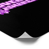 Overdose Awareness Purple Ribbon Drug Addiction 32 Poster (Ecke)