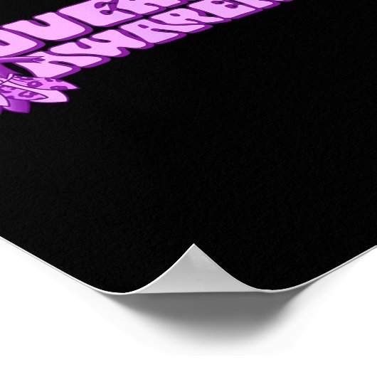 Overdose Awareness Purple Ribbon Drug Addiction 32 Poster (Ecke)