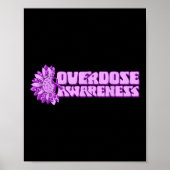 Overdose Awareness Purple Ribbon Drug Addiction 32 Poster (Vorne)