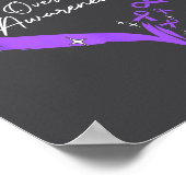 Overdose Awareness Purple Ribbon Drug Addiction He Poster (Ecke)