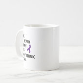Overdose Awareness Purple Ribbon Think Of You Kaffeetasse (Vorderseite Links)