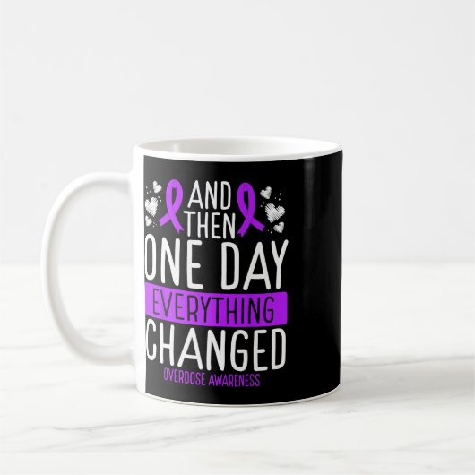 Overdose Awareness Ribbon Drug Abuse Awareness Mov Kaffeetasse (Links)