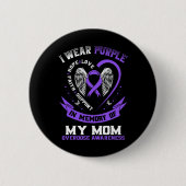 Overdose Awareness Shirt In Memory Of Mom Purple R Button (Vorderseite)
