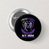 Overdose Awareness Shirt In Memory Of Mom Purple R Button (Vorne & Hinten)