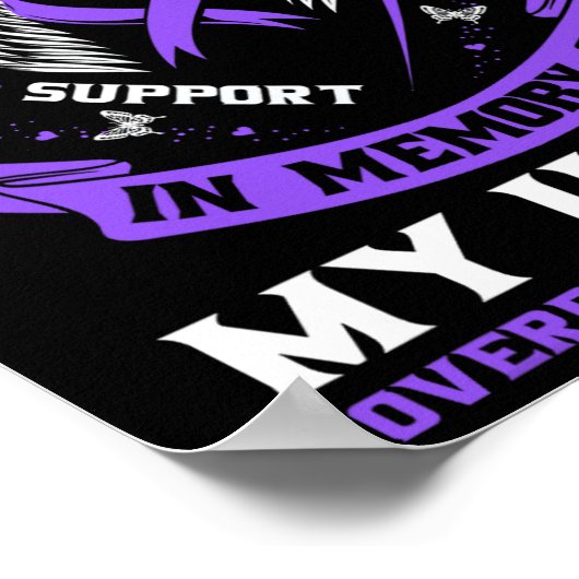 Overdose Awareness Shirt In Memory Of Uncle Purple Poster (Ecke)