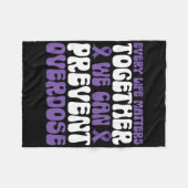 Overdose Awareness – We Can Prevent Overdose Fleecedecke (Vorderseite (Horizontal))