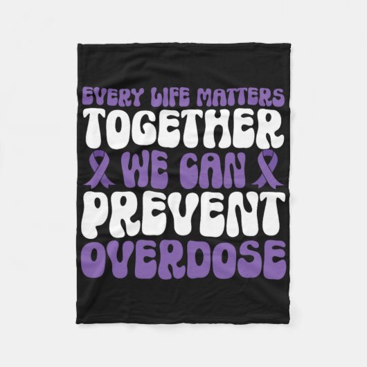 Overdose Awareness – We Can Prevent Overdose Fleecedecke (Vorderseite)