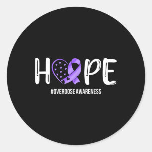 Overdose Warrior Hope Support Squad Überdosis bewu Runder Aufkleber