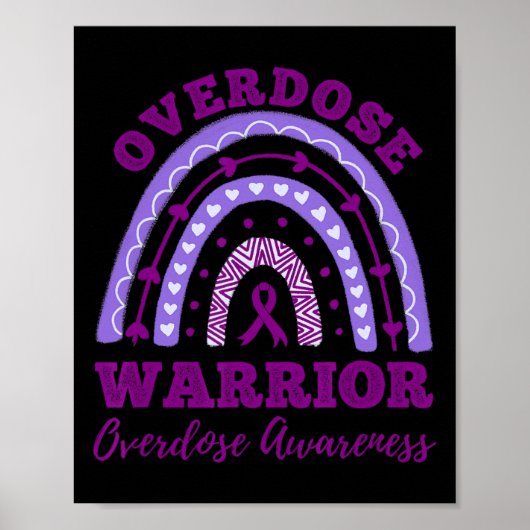Overdose Warrior Overdose-Aufklärungsregenbogen Poster (Vorne)