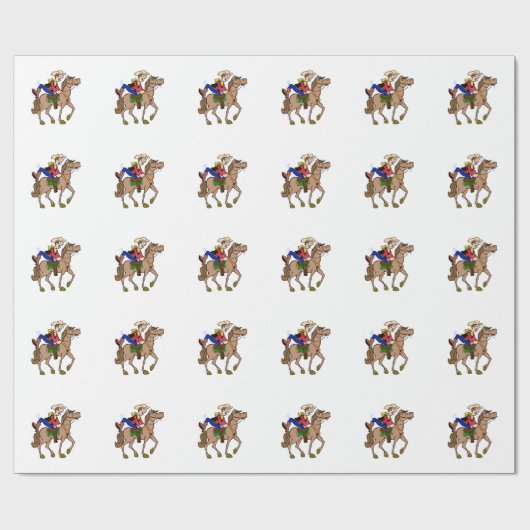 Overeager Cowboy Geschenkpapier (Flach)