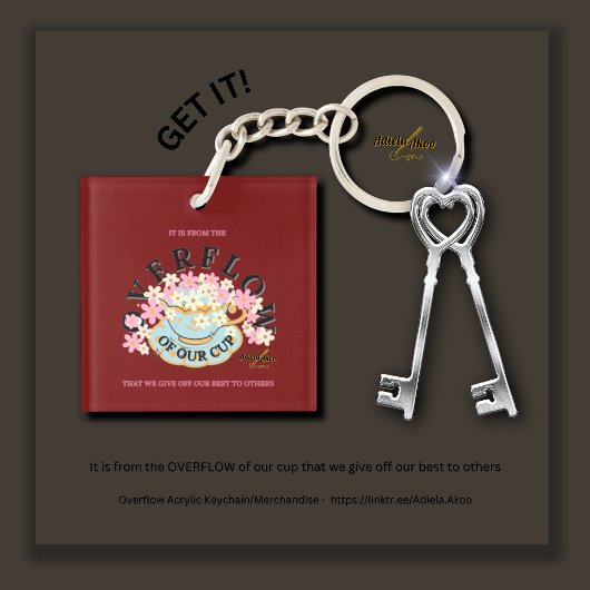 OVERFLOW Acrylic Keychain by Adiela Akoo Schlüsselanhänger