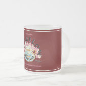 OVERFLOW Frosted Glass Mug by Adiela Akoo Mattglastasse (VorderseiteRechts)