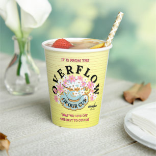 OVERFLOW Paper Cup, entwickelt von Adiela Akoo Pappbecher