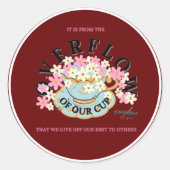 OVERFLOW Red Hues Sticker von Adiela Akoo (Vorderseite)