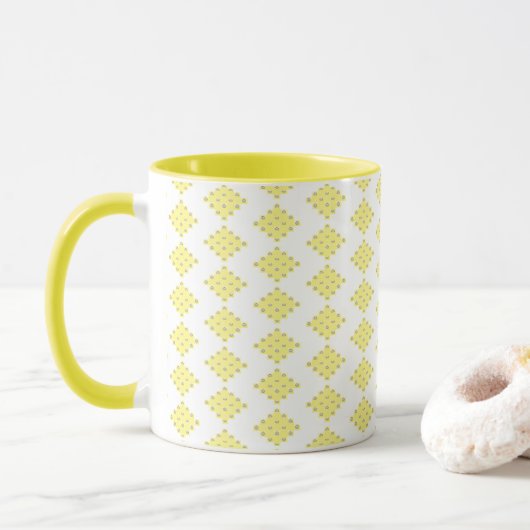 OVERFLOW Sunny Yellow Tasse von Poet Adiela Akoo (Mit Donut)