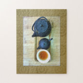 Overhead-Ansicht für Teeeinstellungen-Foto Puzzle (Vertikal)