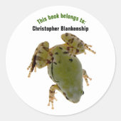 Overhead Frog Foto Custom Classic Round Runder Aufkleber (Vorderseite)