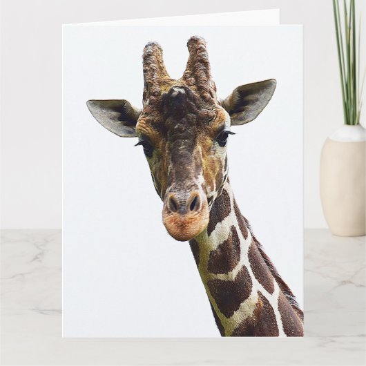 Overhead Giraffe Große Grußkarte Karte (Vorderseite)