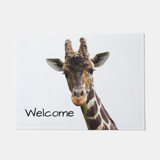 Overhead Giraffe Welcome Mat Fußmatte (Vorderseite)