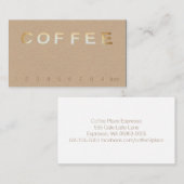 Overhead Kaffee Sign Letters Loyalität Textur Treuekarte (Vorne/Hinten)