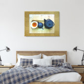 Overhead noch Leben Vintag Tee Einstellung Foto Leinwanddruck (Insitu (Schlafzimmer))
