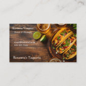 Overhead of tacos with copy space visitenkarte (Vorderseite)