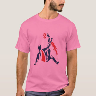 Overhead Strike: Fußball-Silhouetten-Kunst T-Shirt