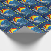 Overhead View Of a Sailboat With Spinnaker Geschenkpapier (Ecke)