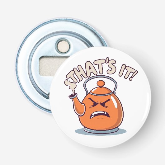 Overheated - Funny Whistling Kettle Flaschenöffner (Vorderseite)