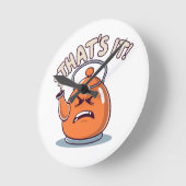 Overheated - Funny Whistling Kettle Runde Wanduhr (Winkel)